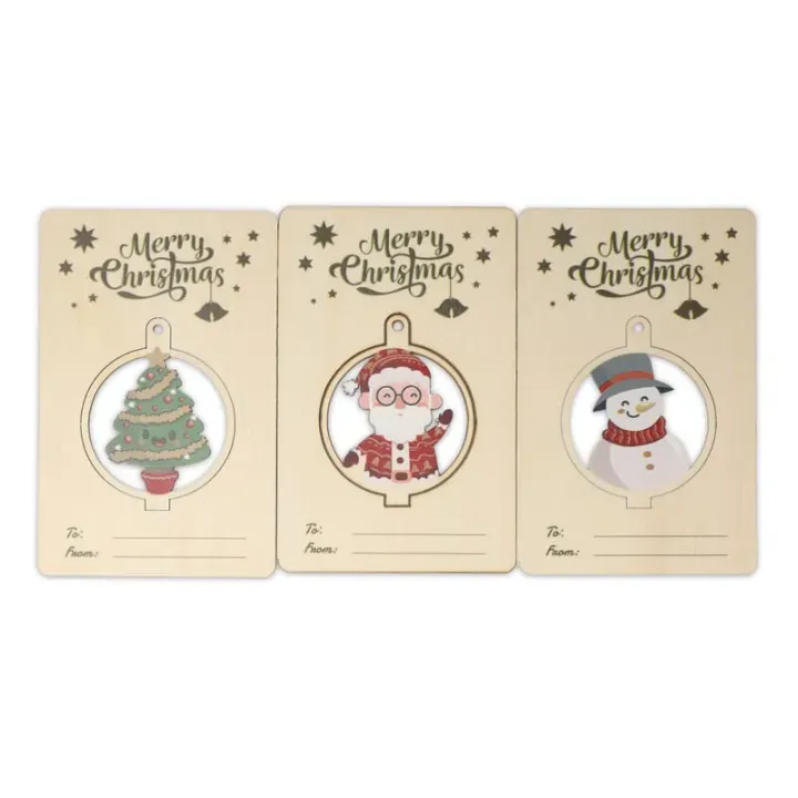 InSideOut FSC Wooden Christmas ornament set of 3 - LT57400 (N0094)